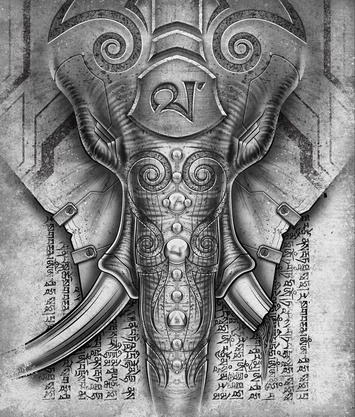 Gray Elephant Head Sculpture, Wall Art, Decor Wall Art, Decor Wall Art E