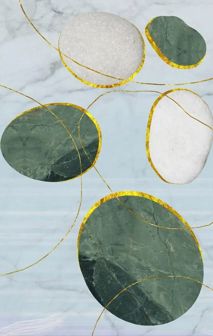 Green And White Stones, Wall Art, Decor Wall Art, Decor Wall Art G