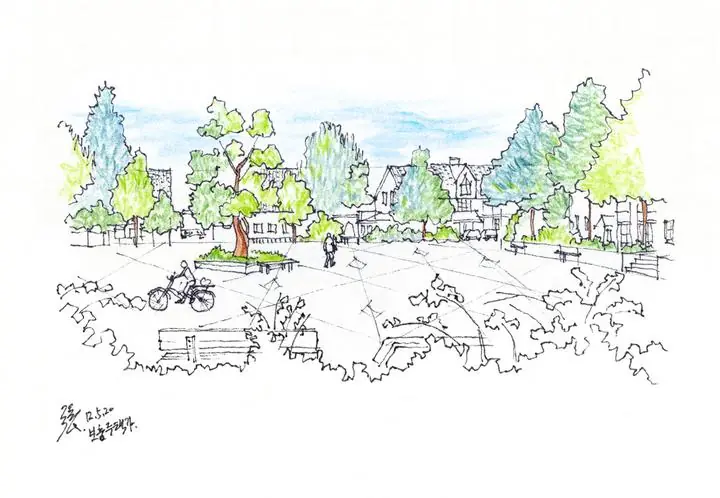 Green City Street, Wall Art, Line Art