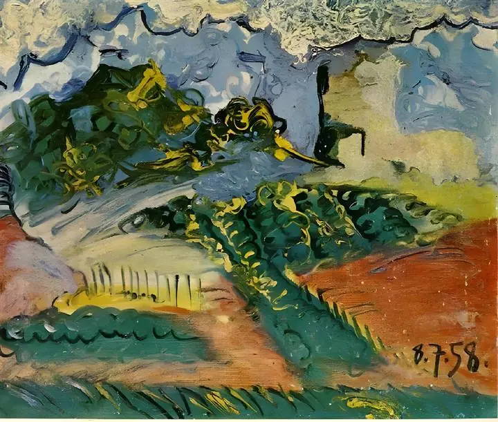 Green Field With Trees, Paintings, Picasso