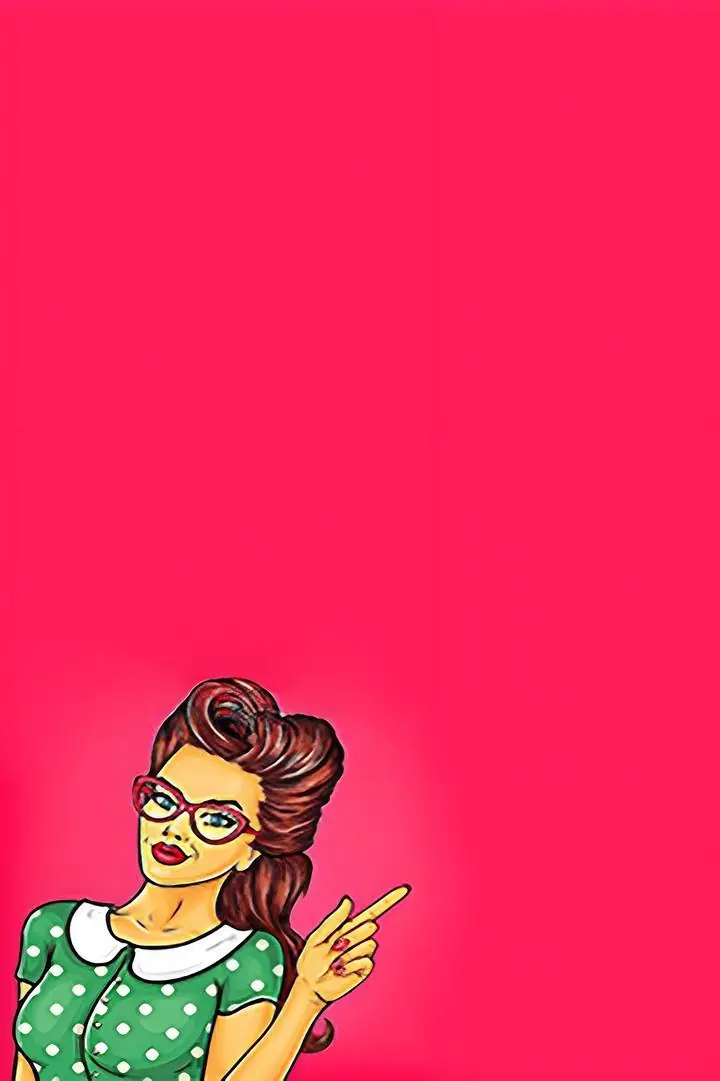Green Polka Dot Woman Portrait, Aesthetic Art, Pop Art