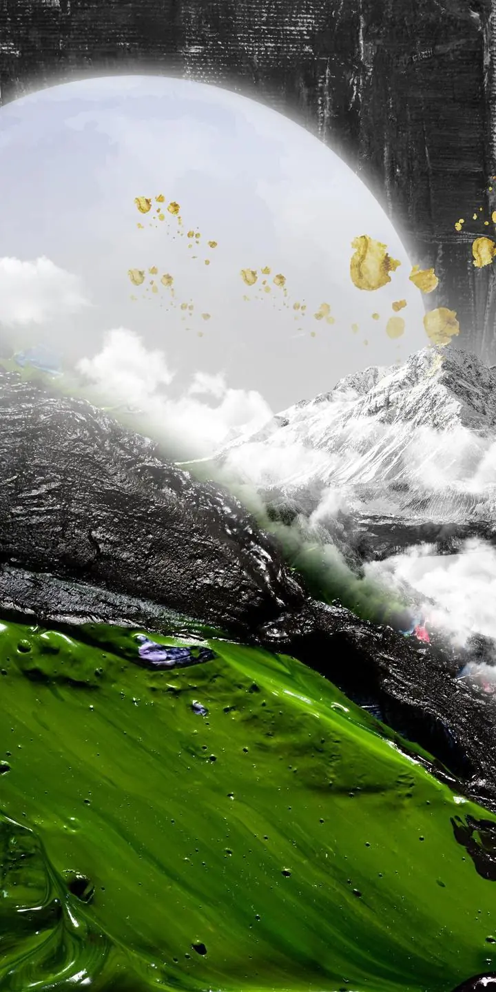 Green Rocky Mountain Landscape, Wall Art, Decor Wall Art, Decor Wall Art G