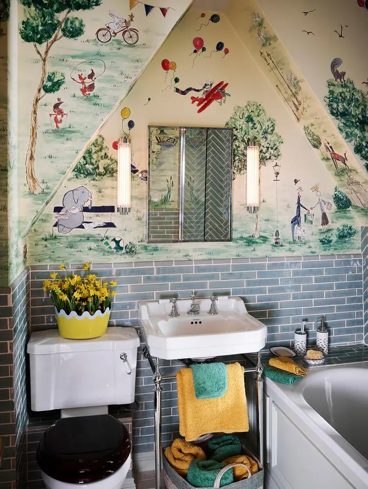 Green Tree Brown Red Balloon Blue