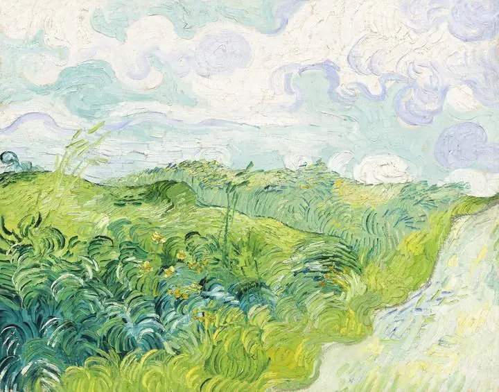 Green Wheat Fields Auvers, Paintings, Van Gogh