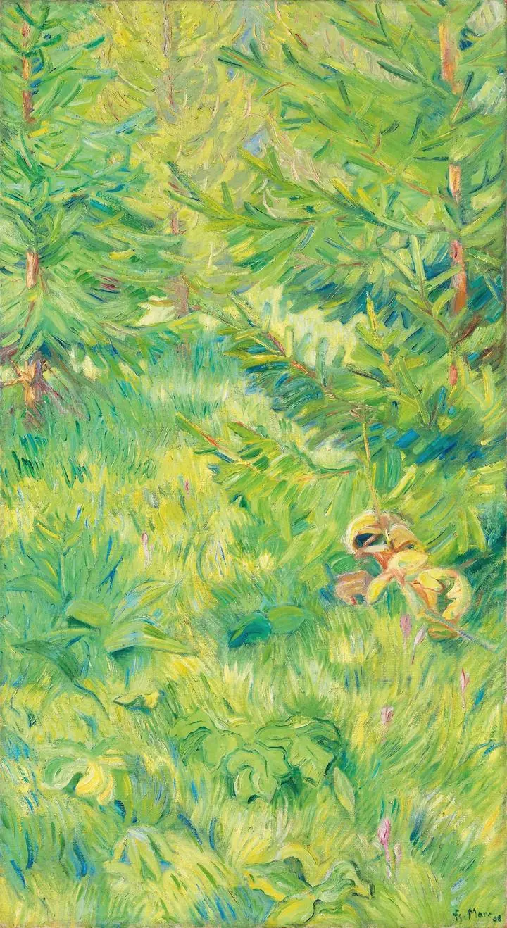 Grune Studie (1908), Paintings, Franz Marc