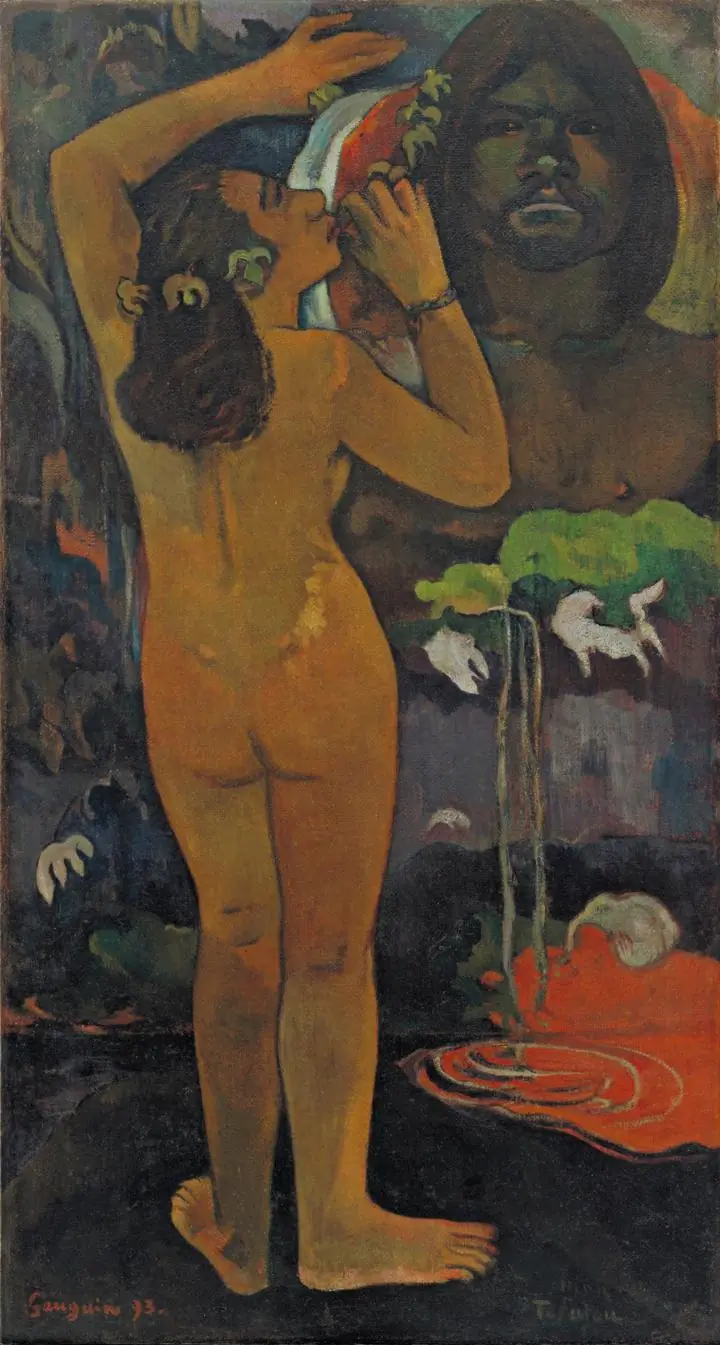 Hina Tefatou (The Moon And The Earth) (1893), Paintings, Paul Gauguin