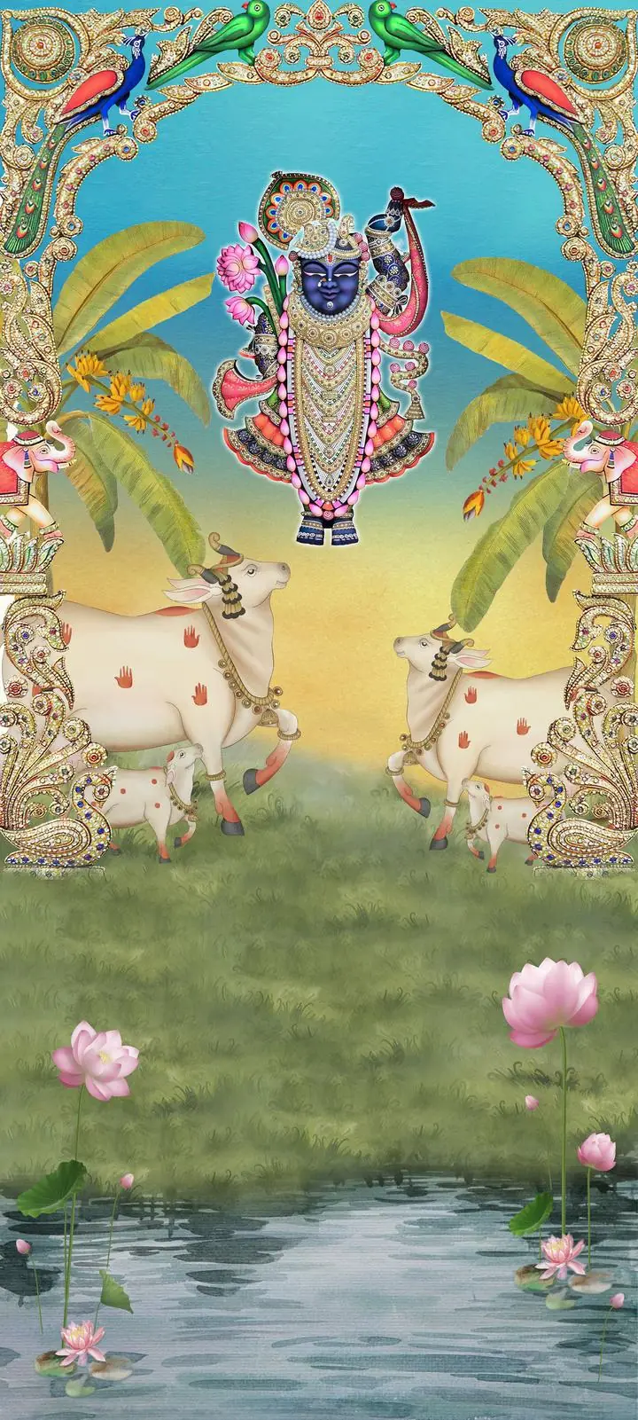 Hindu Painting, Indian Art, Pichwai, Pichwai Portrait