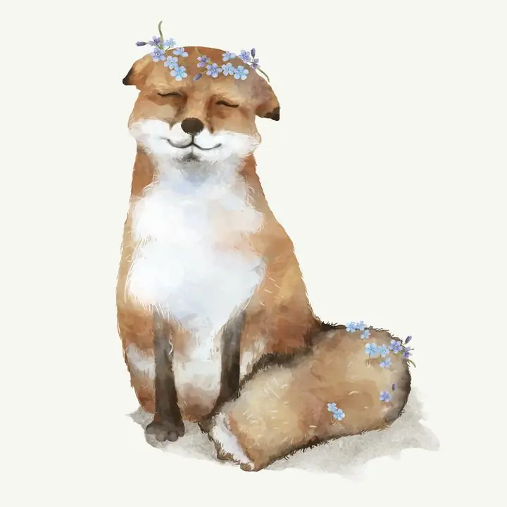 Illustration Of A Baby Fox-1, Aesthetic Art, Animal & Birds, Animal & Birds B