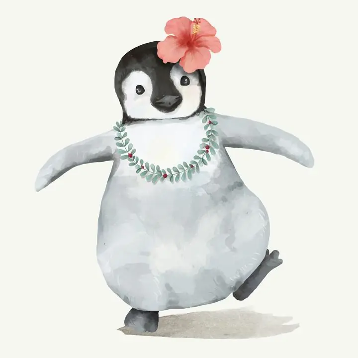 Illustration Of A Baby Penguine, Aesthetic Art, Animal & Birds, Animal & Birds B