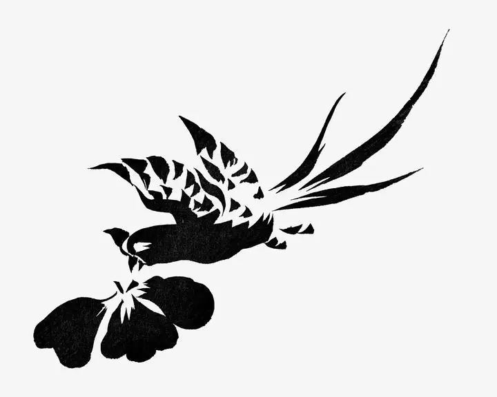Japanese Bird Vintage, Aesthetic Art, Animal & Birds, Animal & Birds B