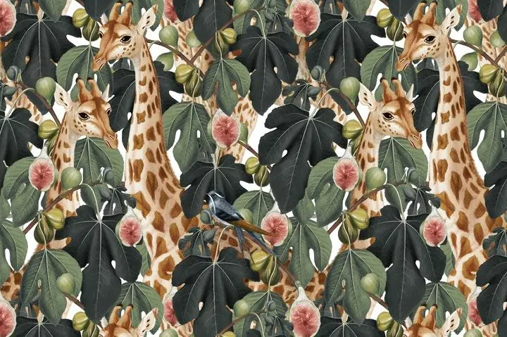 Jungle Giraffe, Aesthetic Art, Animal & Birds, Animal & Birds B