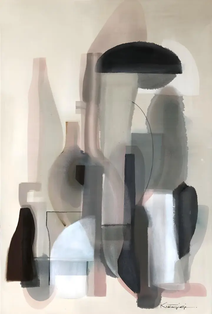 Knut Åsdam Composition, Wall Art, Modern, Modern Monochrome