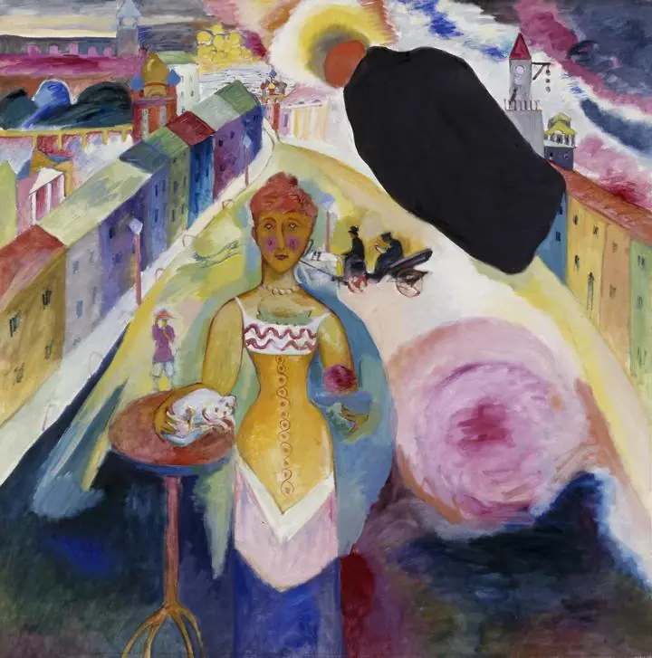 Lady In Moscow (1912), Paintings, Wassily Kandinsky