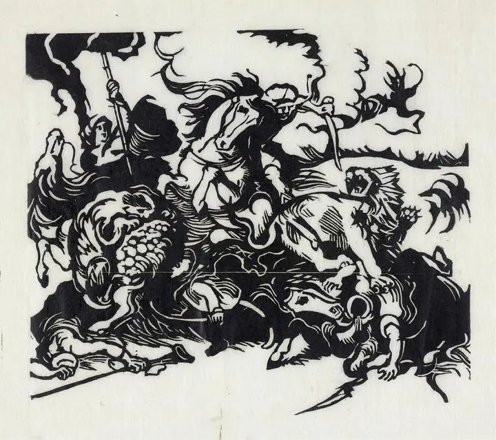Lion hunt for Delacroix (1913)