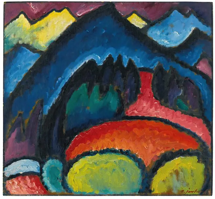 Lithograph Blue, The Boat (1922), Paintings, Wassily Kandinsky
