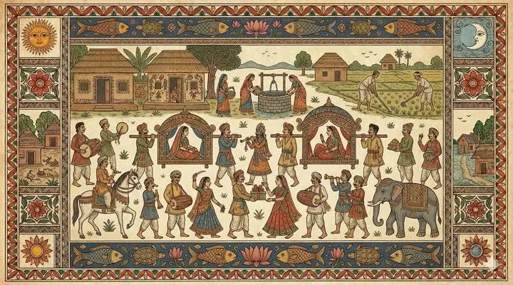 Madhubani Wedding Procession