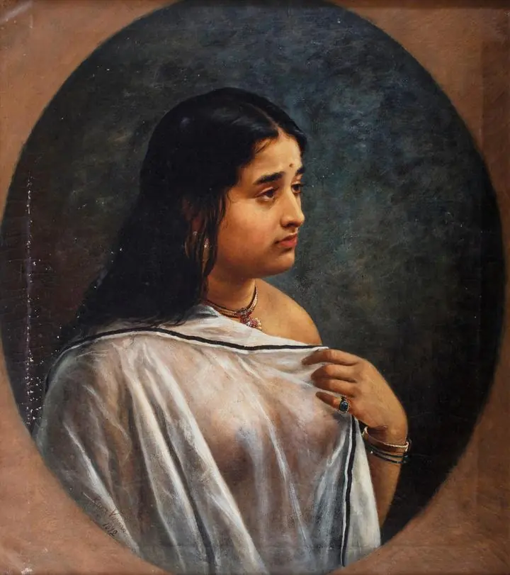 Malayali Lady, Paintings, Raja Ravi Verma