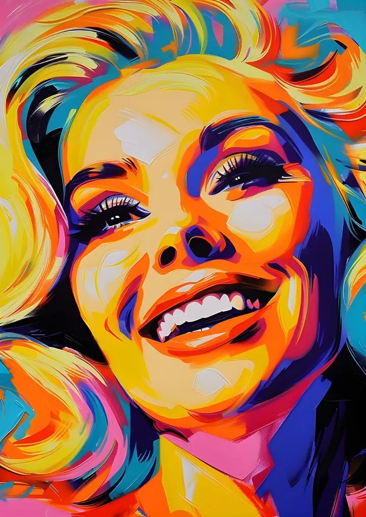 Marilyn Monroe Pop Art Portrait, Aesthetic Art, Pop Art
