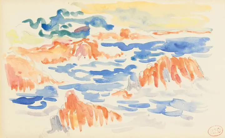Marine Aux Rochers Rouges Aux Trayas (1905-1910), Paintings, Henri-Edmond Cross