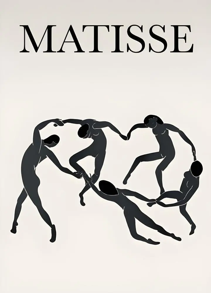 Matisse Dance Ii, Wall Art, Modern, Modern Monochrome