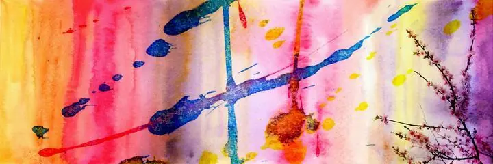 Multicolored Abstract Art 2, Wall Art, Old Gold, Gold Landscape