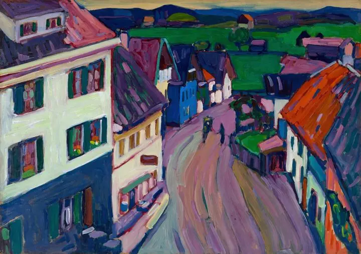 Murnau – View From The Window Of The Griesbrau (1908), Paintings, Wassily Kandinsky