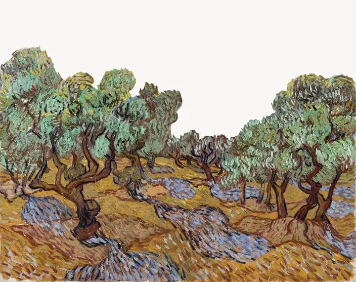 Olive Trees 2, Paintings, Van Gogh