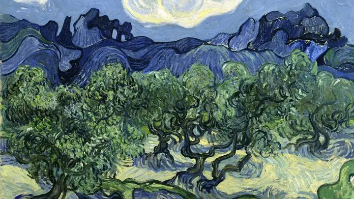 Olive Trees With, Paintings, Van Gogh