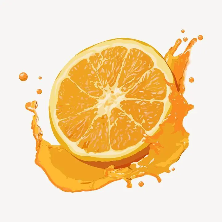Orange Juice Splash, Aesthetic Art, Fruits