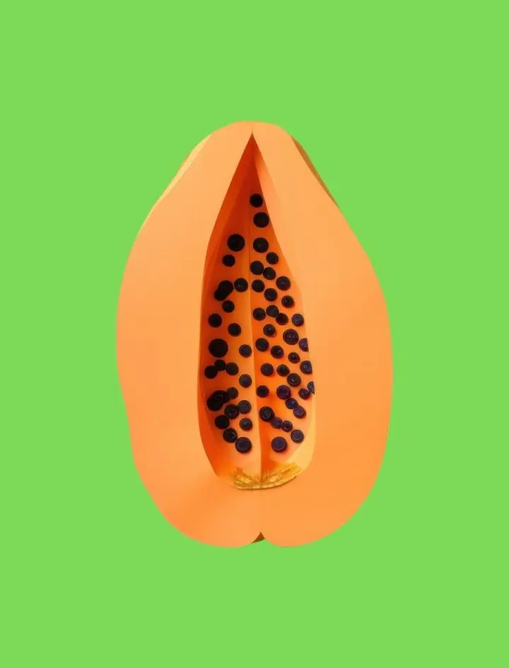 Orange Papaya Fruit 4, Aesthetic Art, Fruits