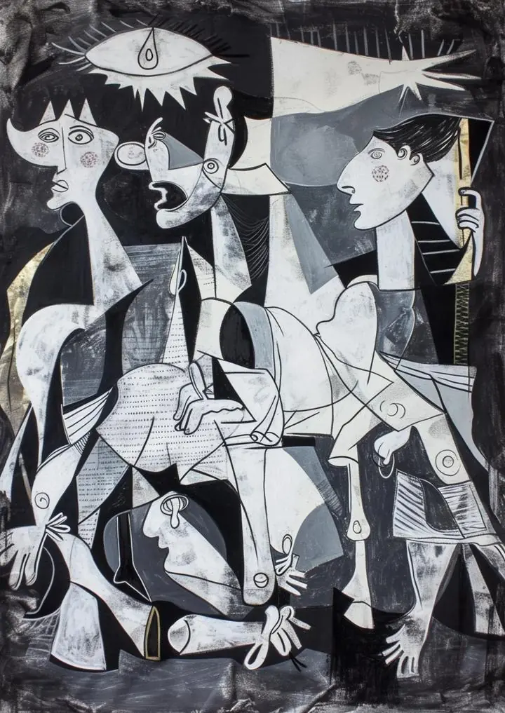Pablo Picasso Guernica, Wall Art, Modern, Modern Monochrome