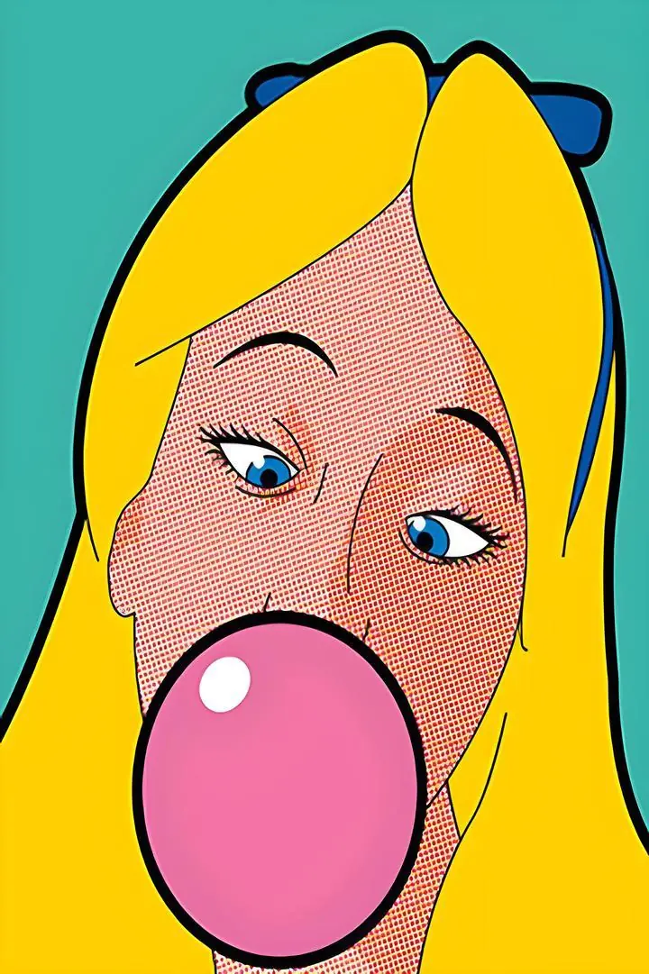 Pink Bubble Gum 4, Aesthetic Art, Pop Art