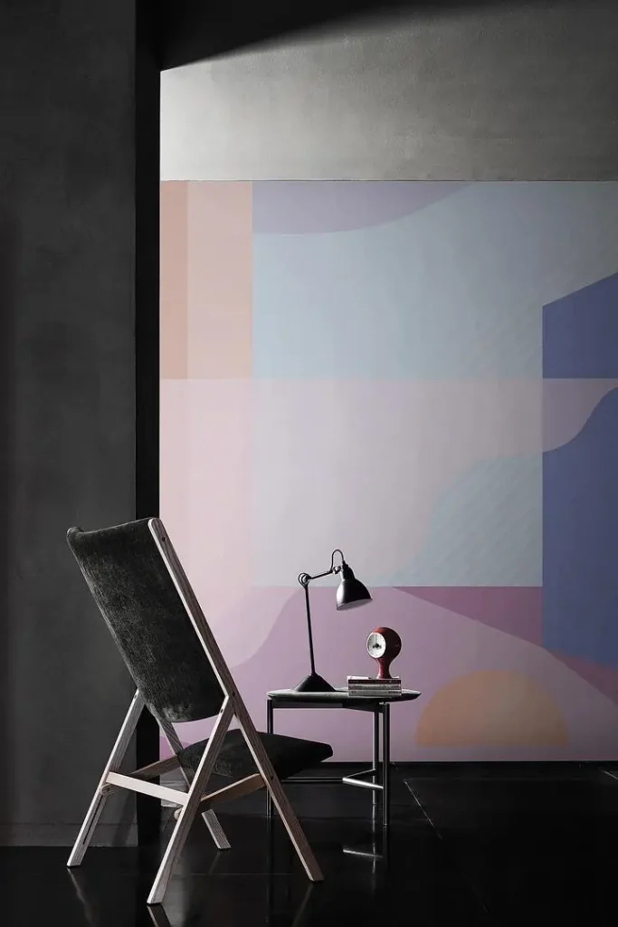 Pink Geometric Shapes Composition