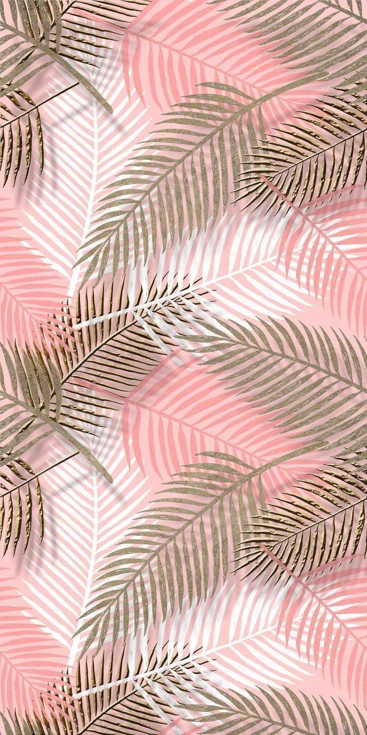Pink Palm Leaves, Wall Art, Decor Wall Art, Decor Wall Art G