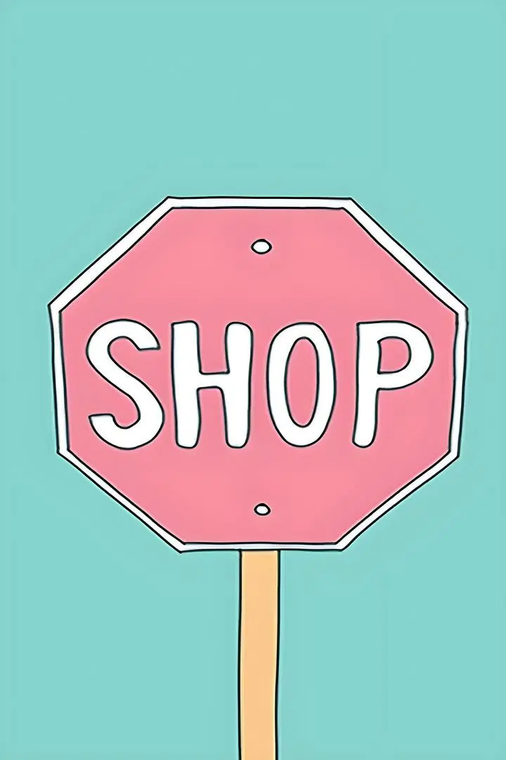 Pink Stop Sign, Aesthetic Art, Pop Art