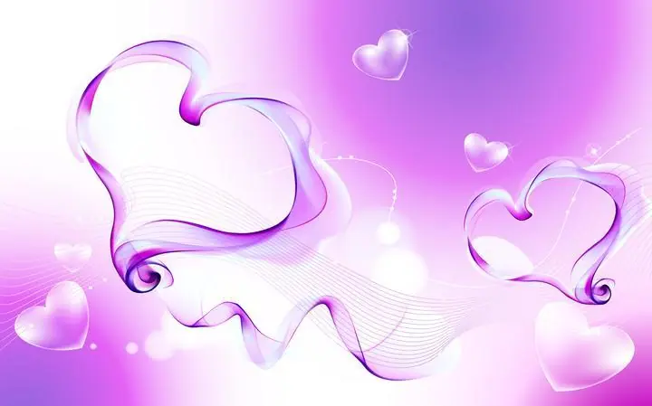 Purple Heart, Wallpaper, Old 3D