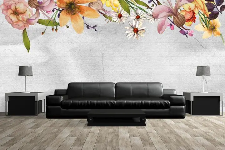 Purple Orchid White Daisy Yellow Flower