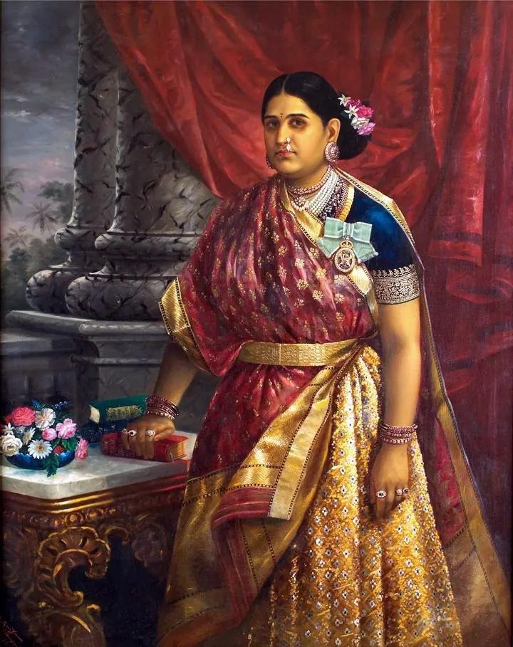 Rani Bharani Thirunal Lakshmi Bayi Of Travancore (1848–1901), Paintings, Raja Ravi Verma