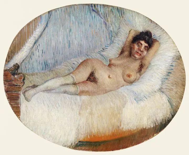 Reclining Nude Femme Nue Tendue Sur Un Lit, Paintings, Van Gogh
