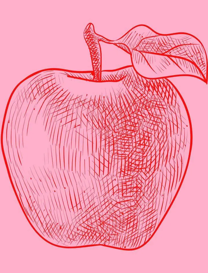 Red Apple 8, Aesthetic Art, Fruits