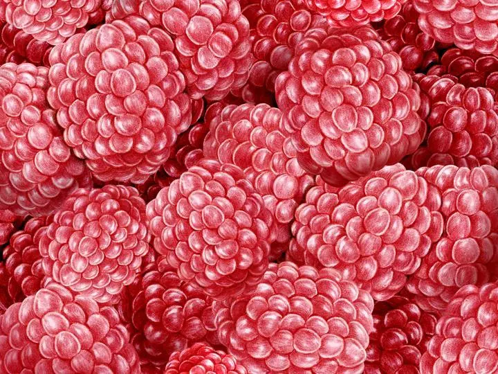 Red Jelly Raspberries, Aesthetic Art, Fruits