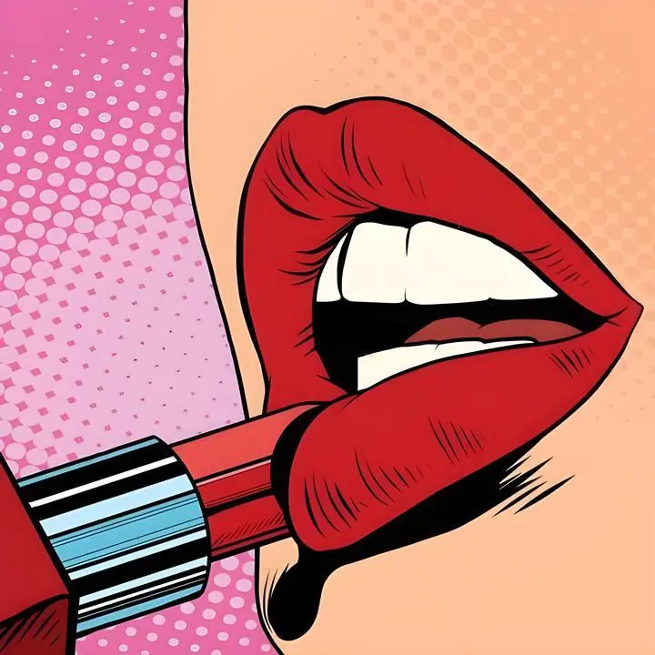 Red Lipstick Lips, Aesthetic Art, Pop Art