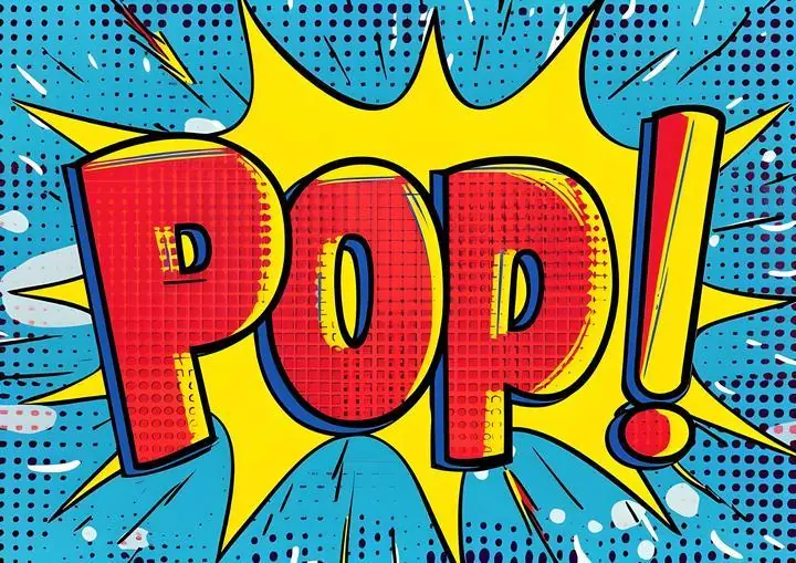 Red Text Pop Art, Aesthetic Art, Pop Art