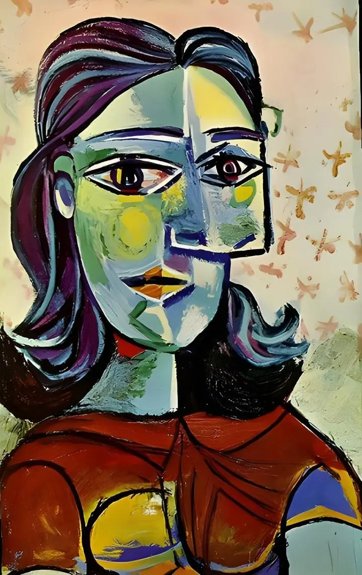 Red Woman Portrait 4, Paintings, Picasso