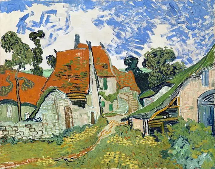 Street In Auvers-Sur-Oise, Paintings, Van Gogh