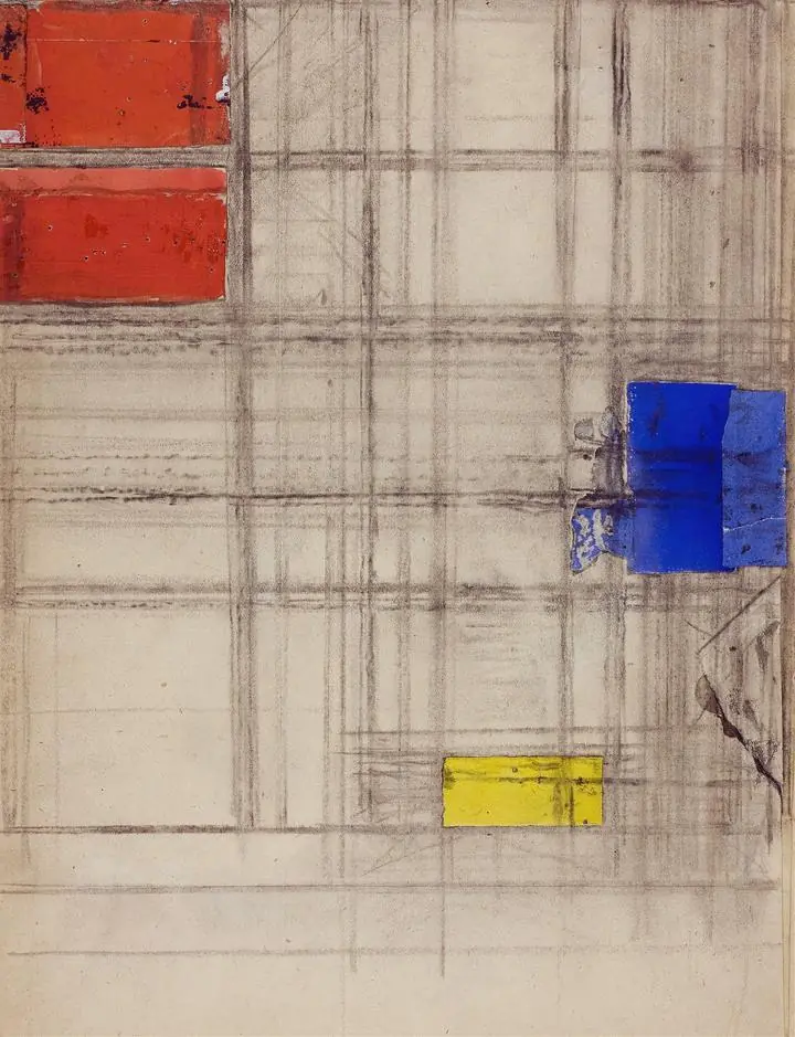 Study For A Composition (1941), Paintings, Piet Mondrian