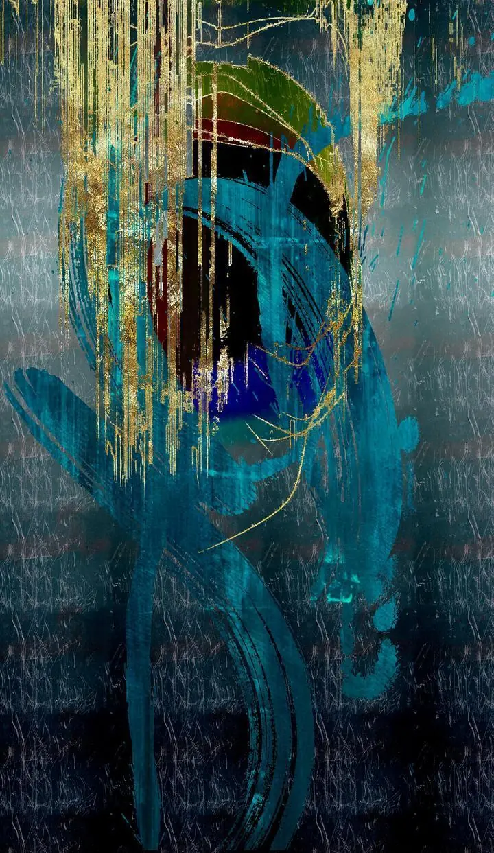 Teal Abstract Artwork, Wall Art, Decor Wall Art, Decor Wall Art G