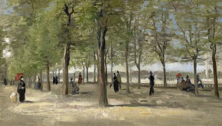 Terrace In The Luxembourg Gardens, Paintings, Van Gogh