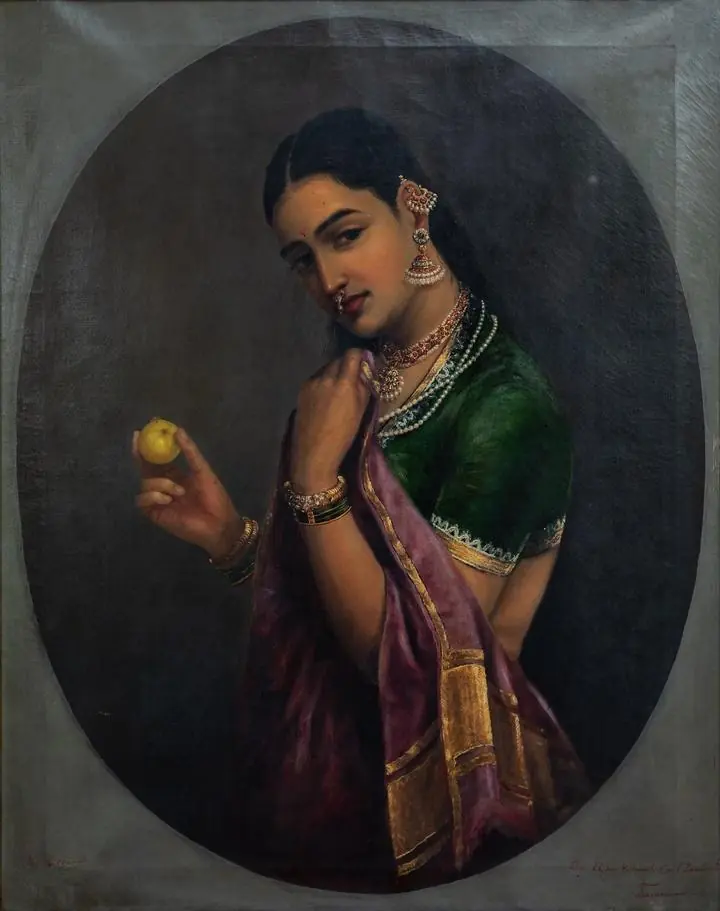 The Coquette, Paintings, Raja Ravi Verma
