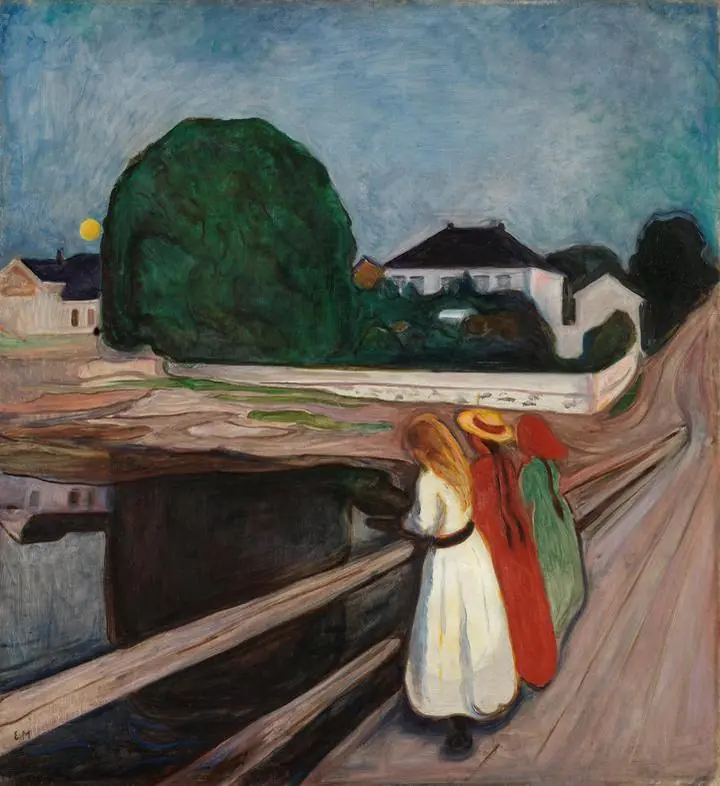 The Girls On The Bridge (1901), Paintings, Edvard Munch